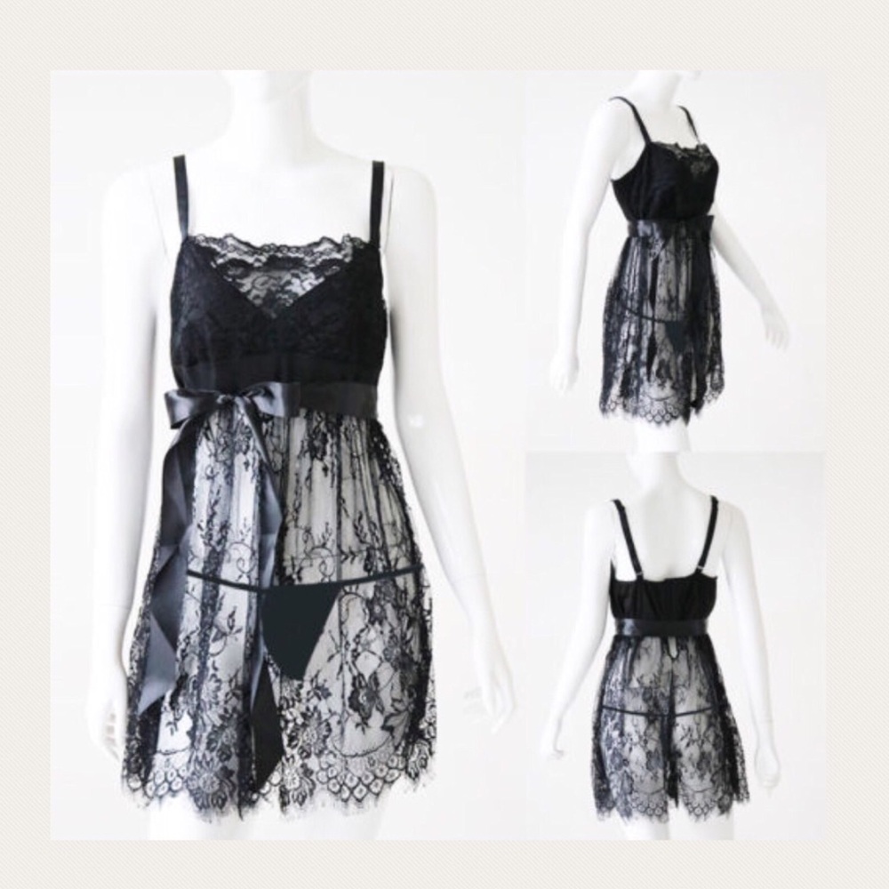 Plus Size Night Gown Lace Lingerie Sleepwear - Picture 2 of 3